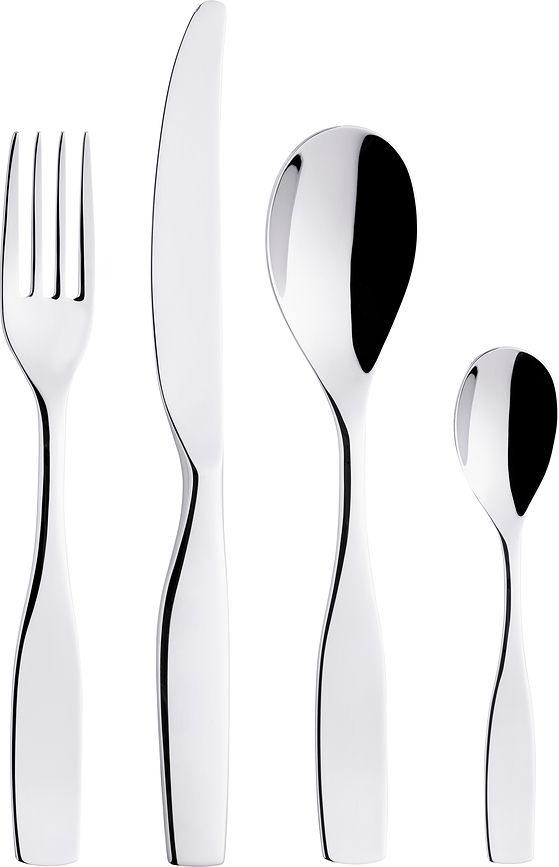 Set de couverts Citterio 98 en acier poli miroir