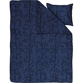 Taika Bettwäsche 150 x 210 cm blau mit Kissenbezug 50 x 60 cm