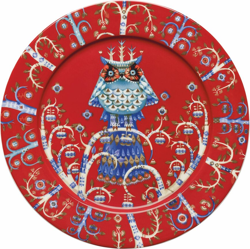 Taika Krožnik ploščat, 27 cm, rdeč