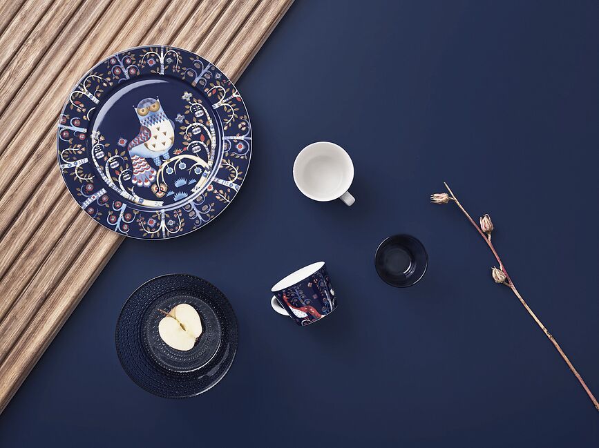 Taika Soucoupe pour tasse à cappuccino, bleue