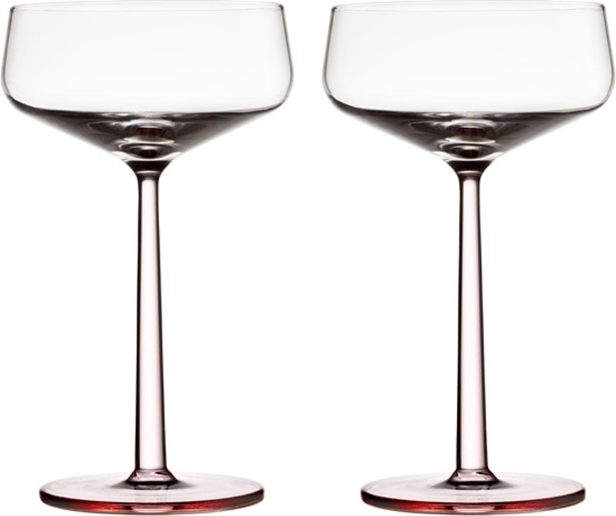 Verres à cocktail Essence 310 ml, transparent-rose, lot de 2