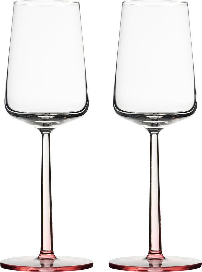 Verres à vin blanc Essence 330 ml, rose transparent, lot de 2