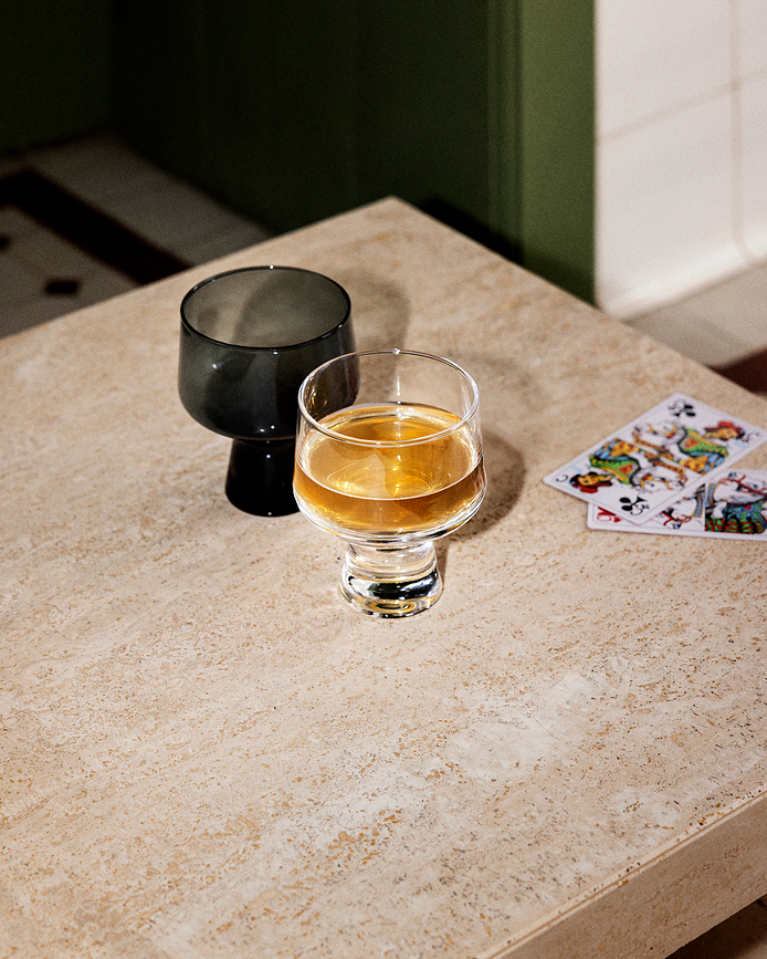 Verres à vin Solare 400 ml, gris, lot de 2