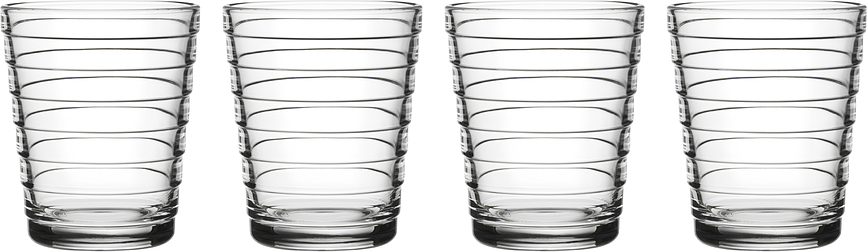 Verres Aino Aalto transparents, lot de 4