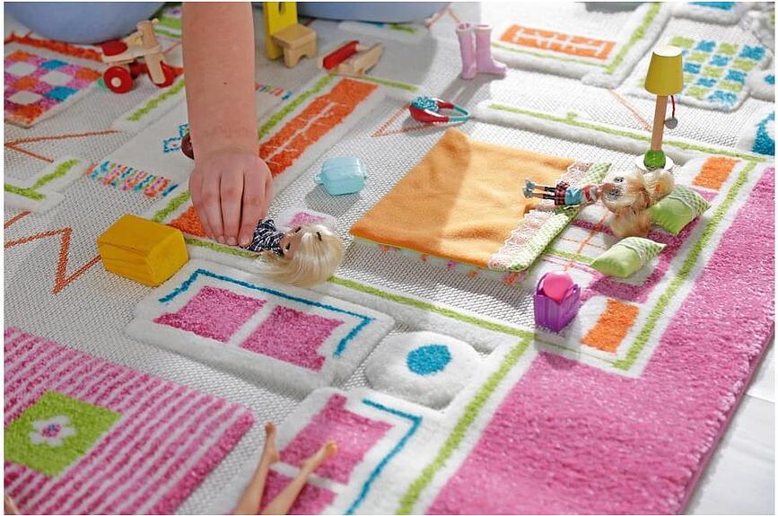 Alfombra IVI Casa de Muñecas, 80 x 150 cm, rosa