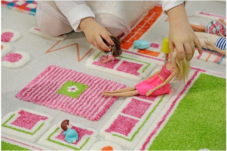 Alfombra IVI Casa de Muñecas, 80 x 150 cm, rosa
