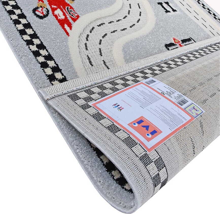 Alfombra Fórmula 1 IVI, 134 x 180 cm, gris