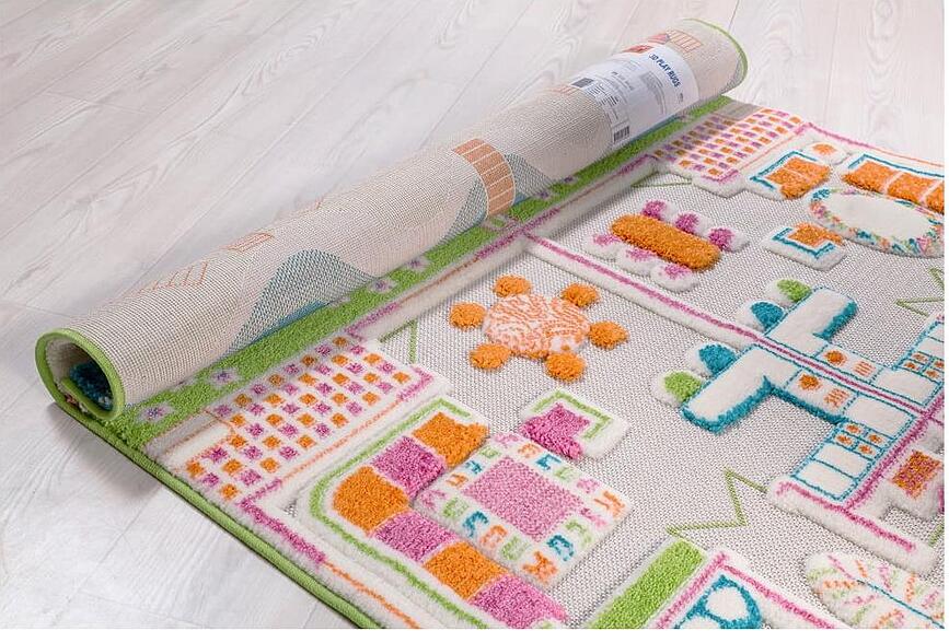 Alfombra de juegos IVI, diseño casa de muñecas gemela, 100 x 150 cm