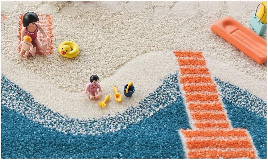 Alfombra de juegos IVI, diseño casa de muñecas gemela, 100 x 150 cm