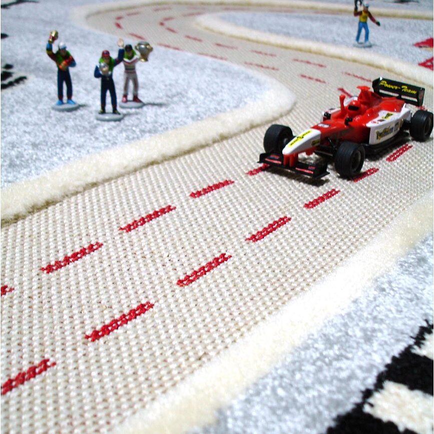 Alfombra IVI Fórmula 1, 100 x 150 cm, crema