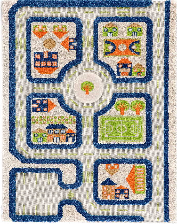 IVI Tapis de Jeu à motif de ville, 80 x 150 cm