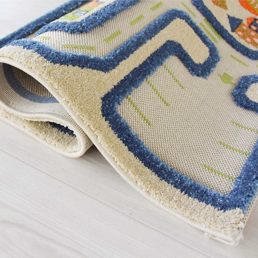 IVI Tapis de Jeu Ville, 80 x 150 cm, bleu