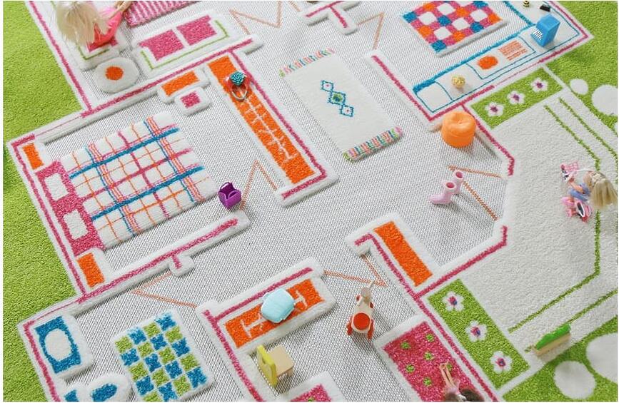 IVI Tapis maison de poupée, 100 x 150 cm, vert