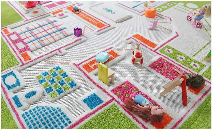 IVI Tapis maison de poupée, 100 x 150 cm, vert