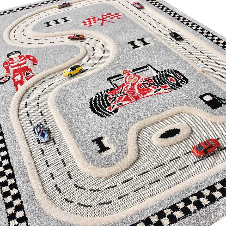 IVI Tapis Formule 1, 100 x 150 cm, gris