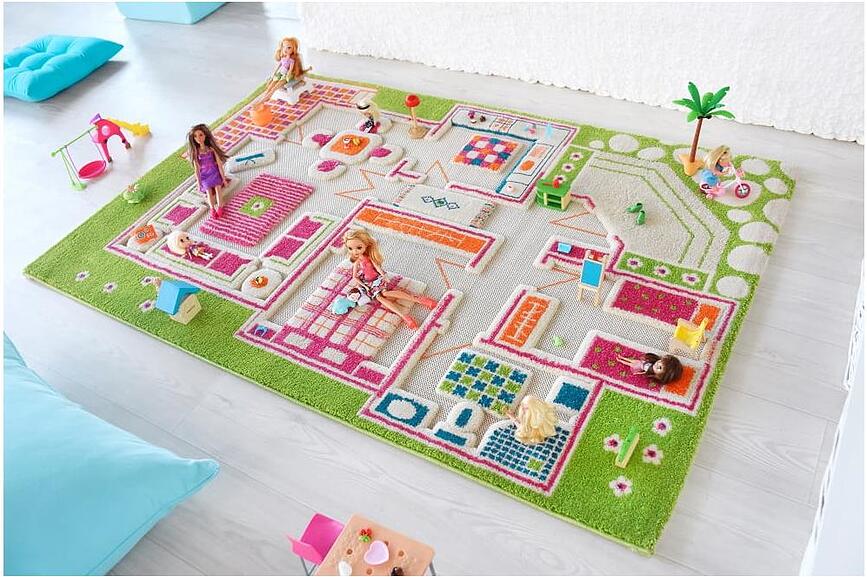 IVI Tapis Maison de poupée, 80 x 150 cm, rose