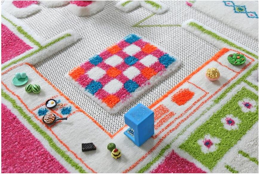 IVI Tapis Motif Maison de Poupées, 160 x 230 cm, vert