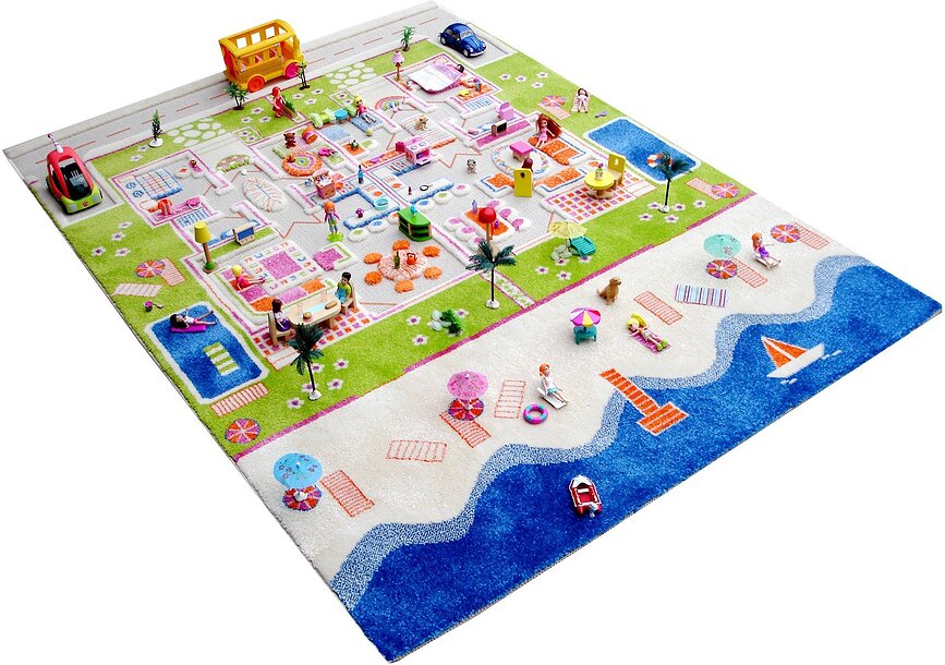 Tapis Maison de poupée jumelée 3D