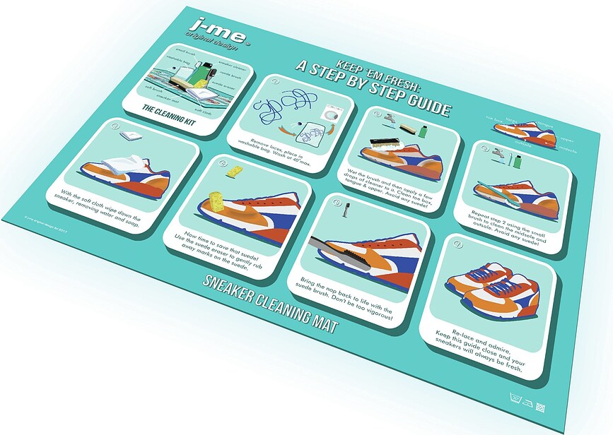 J-Me Sneaker cleaning kit with mat