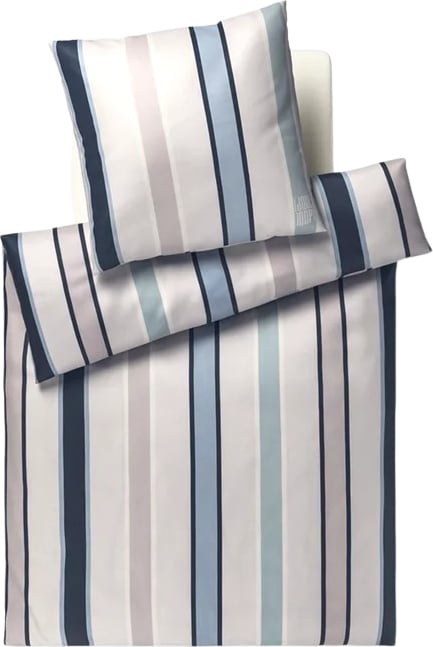 Banks Bettwäsche 155 x 220 cm Ocean aus Mako-Satin mit Kissenbezug 80 x 80 cm
