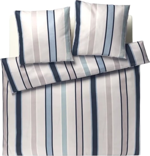 Banks Bettwäsche 240 x 220 cm Ocean aus Mako-Satin mit 2 Kissenbezügen 40 x 80 cm
