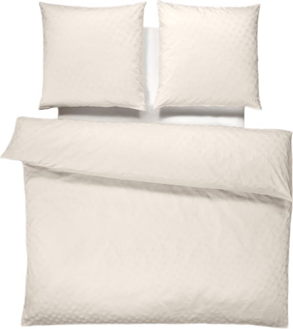 Cornflower Bettwäsche 200 x 200 cm, naturfarben, Mako-Satin, mit 2 Kissenbezügen 80 x 80 cm