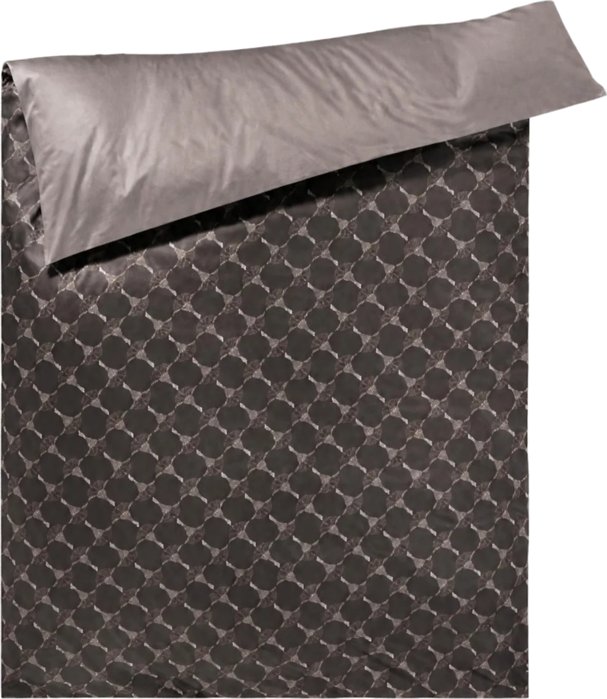 Cornflower Double Bettdeckenbezug 240 x 220 cm, Shiny Black, Mako-Satin