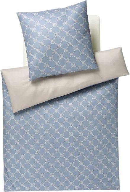 Cornflower Double Bettwäsche 155 x 220 cm, Bright Blue, Mako-Satin, mit Kissenbezug 80 x 80 cm