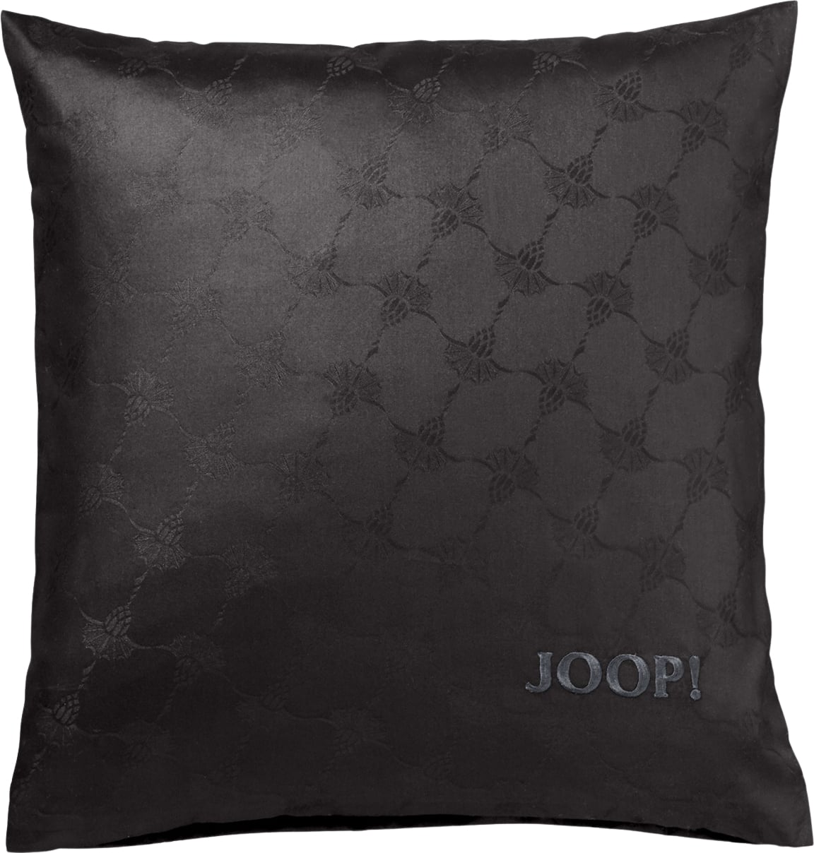Cornflower Kissenbezug 40 x 40 cm, schwarz, aus Satin-Baumwolle
