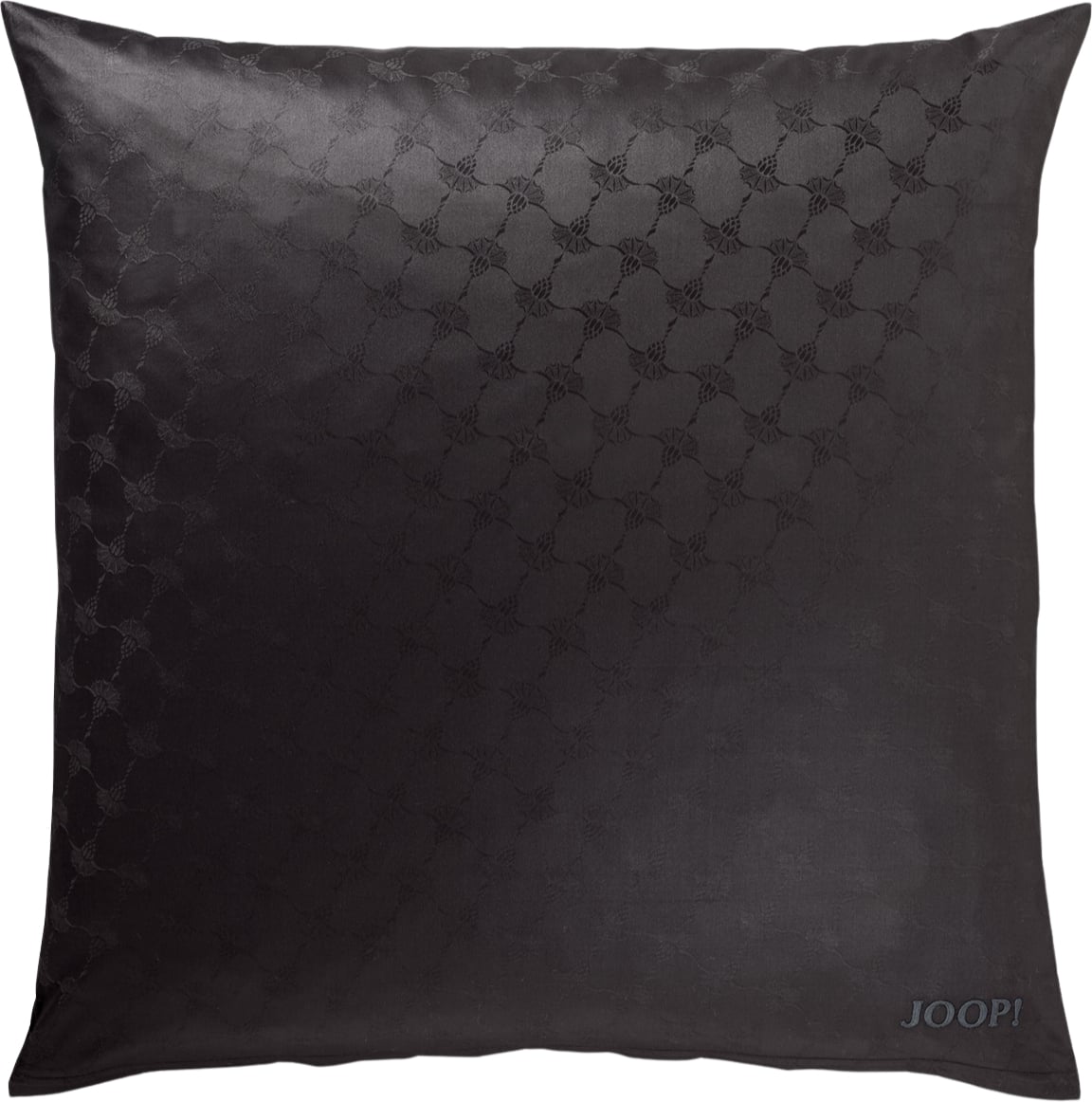 Cornflower Kissenbezug 80 x 80 cm, schwarz, aus Satin-Baumwolle