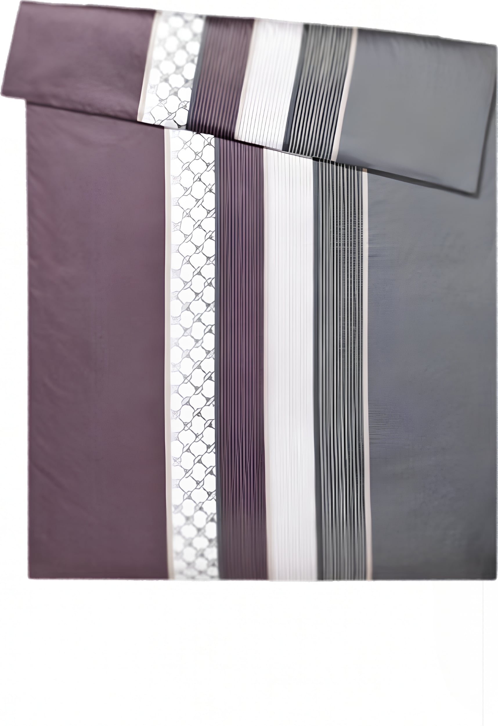 Cornflower Stripes Bettbezug 200 x 220 cm, deep wine, Mako-Satin