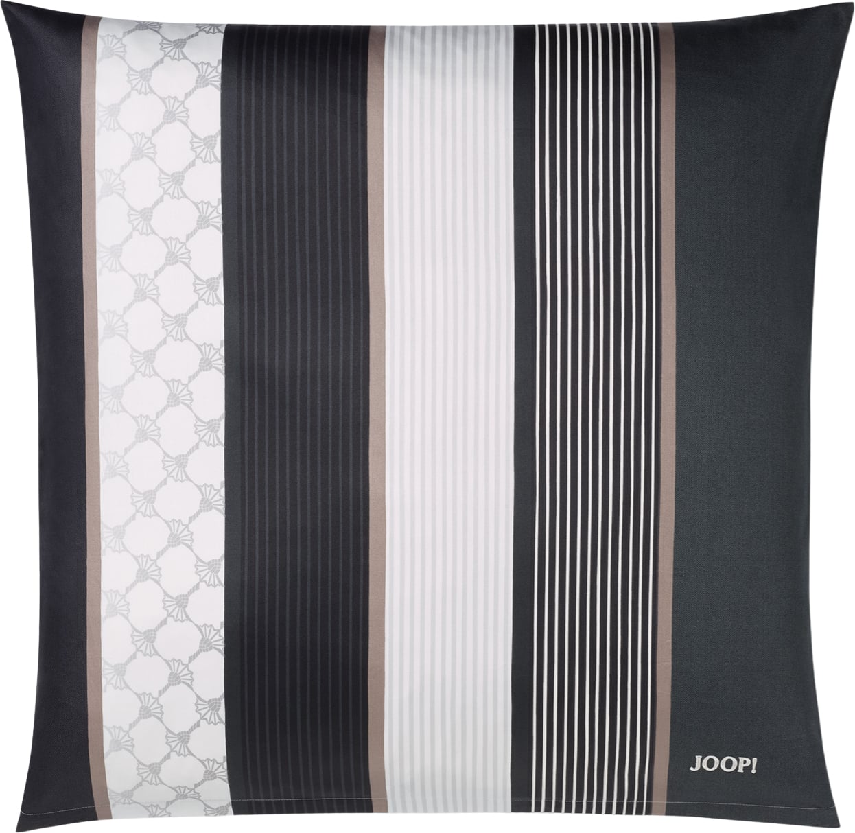 Cornflower Stripes Kissenbezug 40 x 80 cm, deep Stone, Mako-Satin
