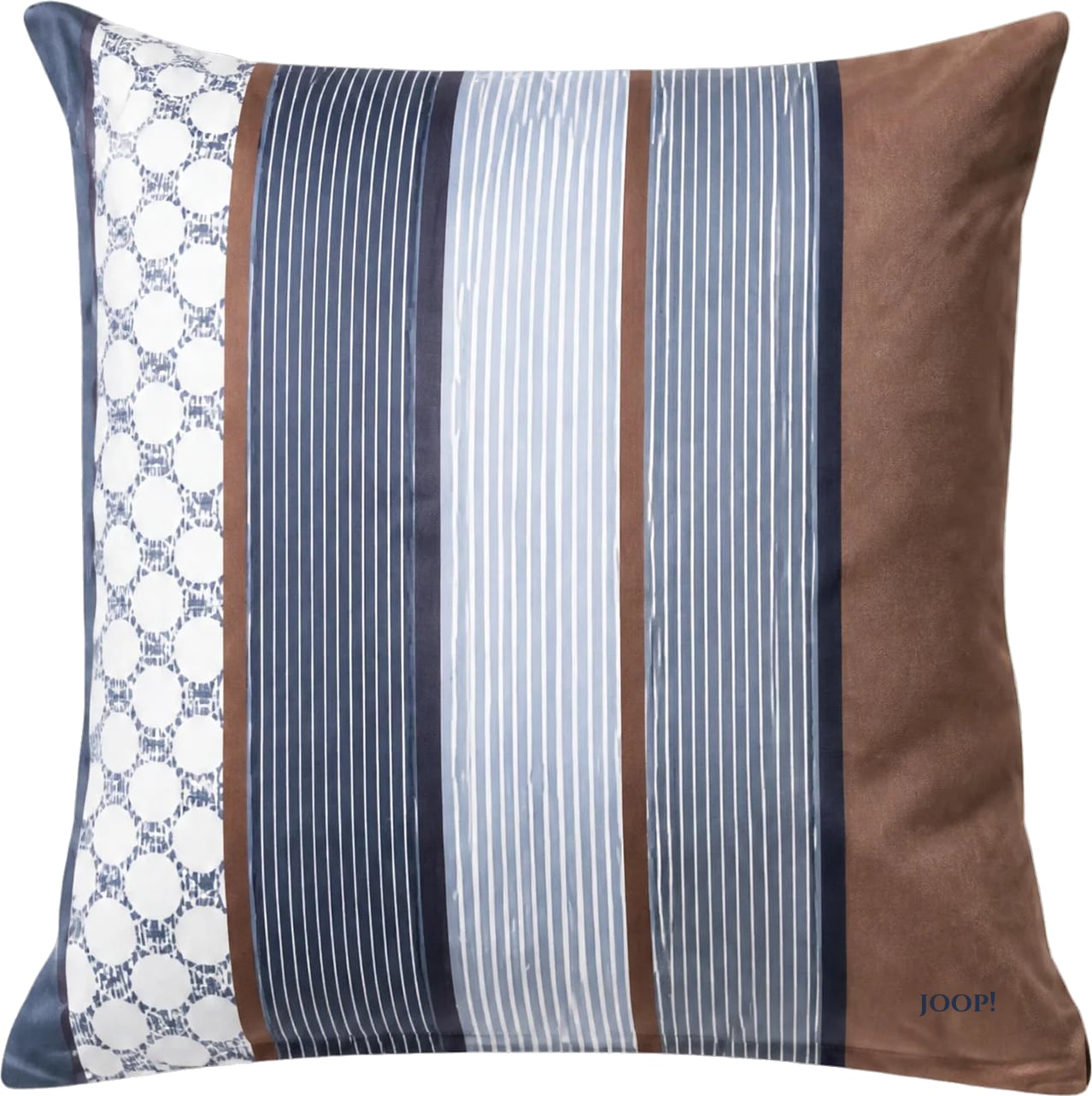 Cornflower Stripes Kissenbezug 80 x 80 cm, Deep Ocean, Satin-Baumwolle