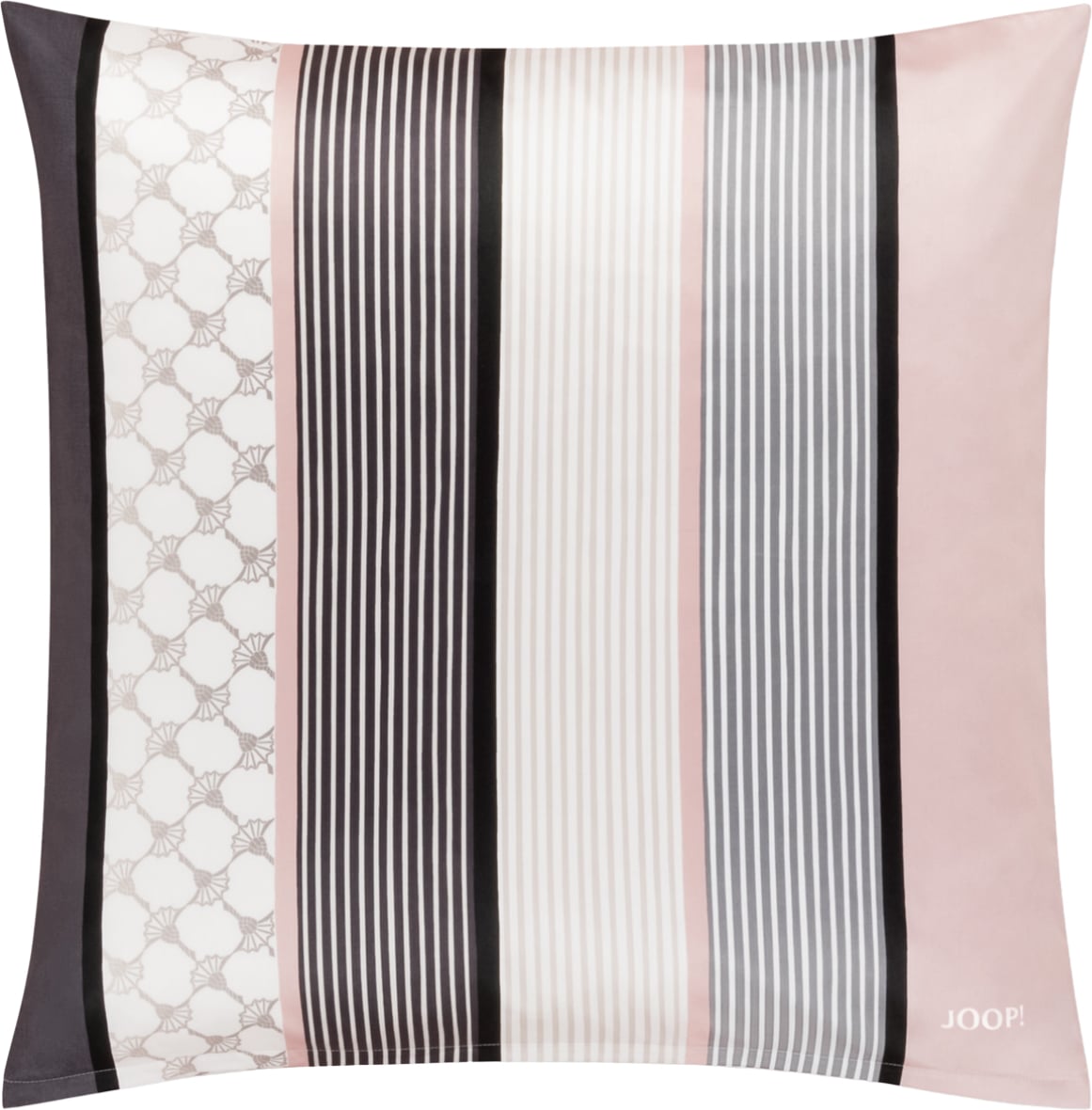Cornflower Stripes Kissenbezug 80 x 80 cm, deep rose aus Mako-Satin