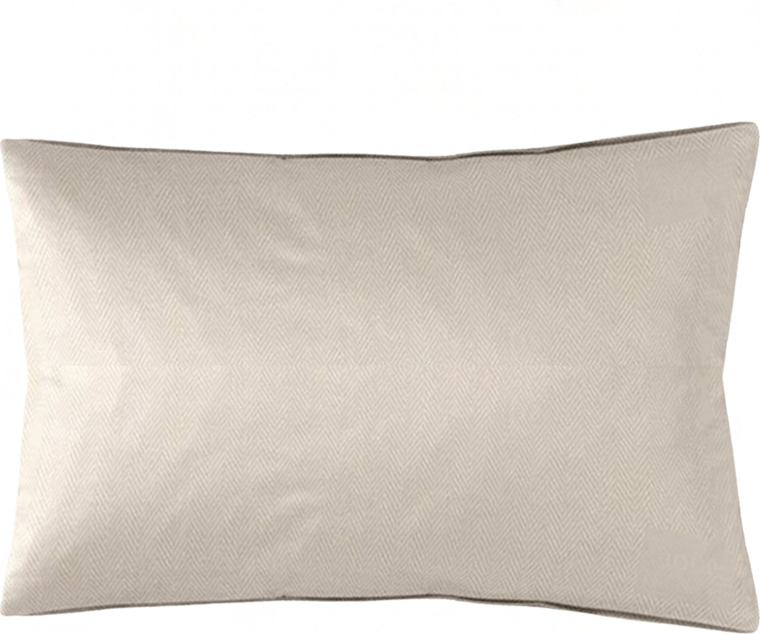 Herringbone Kissenbezug 40 x 80 cm, Cream, aus Mako-Satin