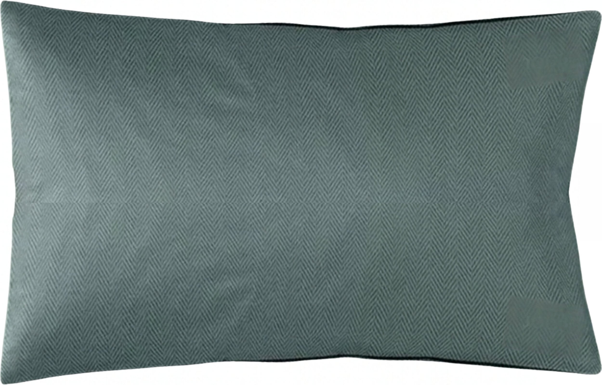 Herringbone Kissenbezug 40 x 80 cm, Emerald, aus Mako-Satin