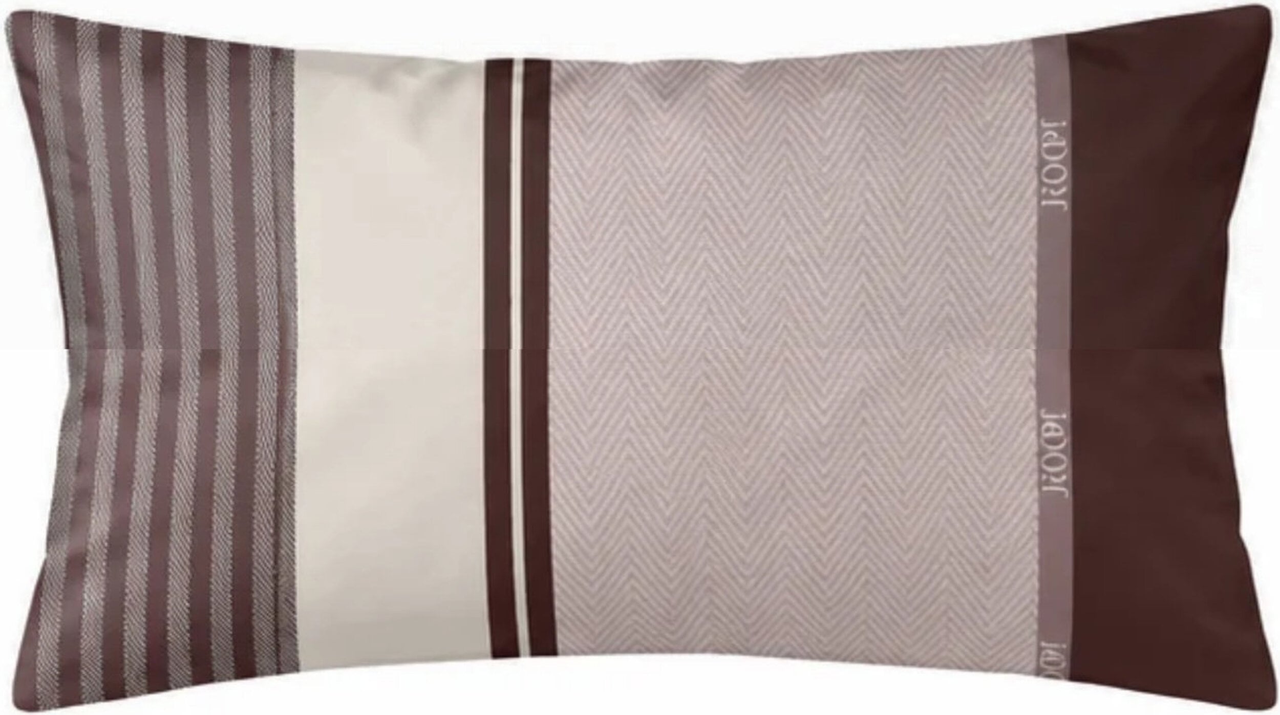 Herringbone Stripes Kissenbezug 40 x 80 cm, Rose, Mako-Satin