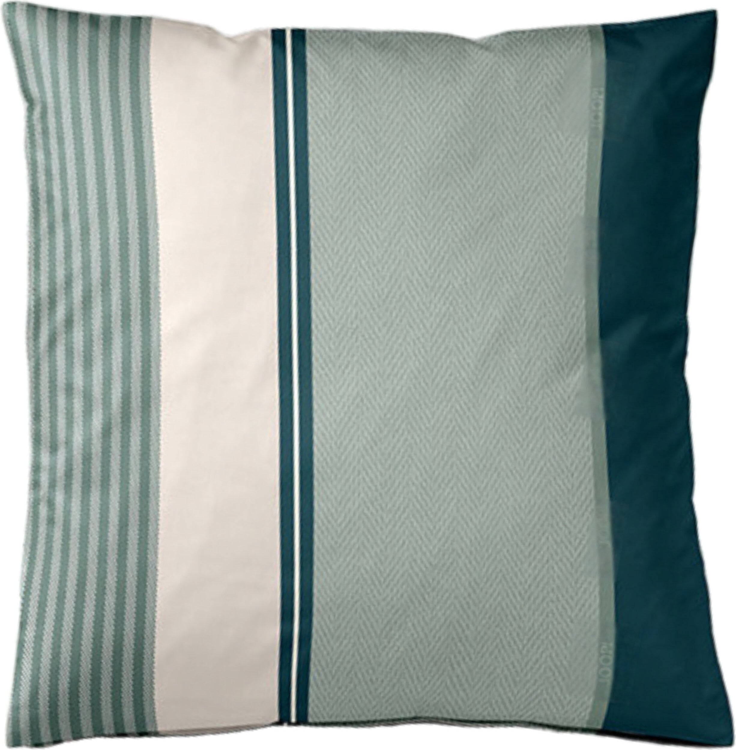 Herringbone Stripes Kissenbezug 80 x 80 cm Emerald aus Mako-Satin