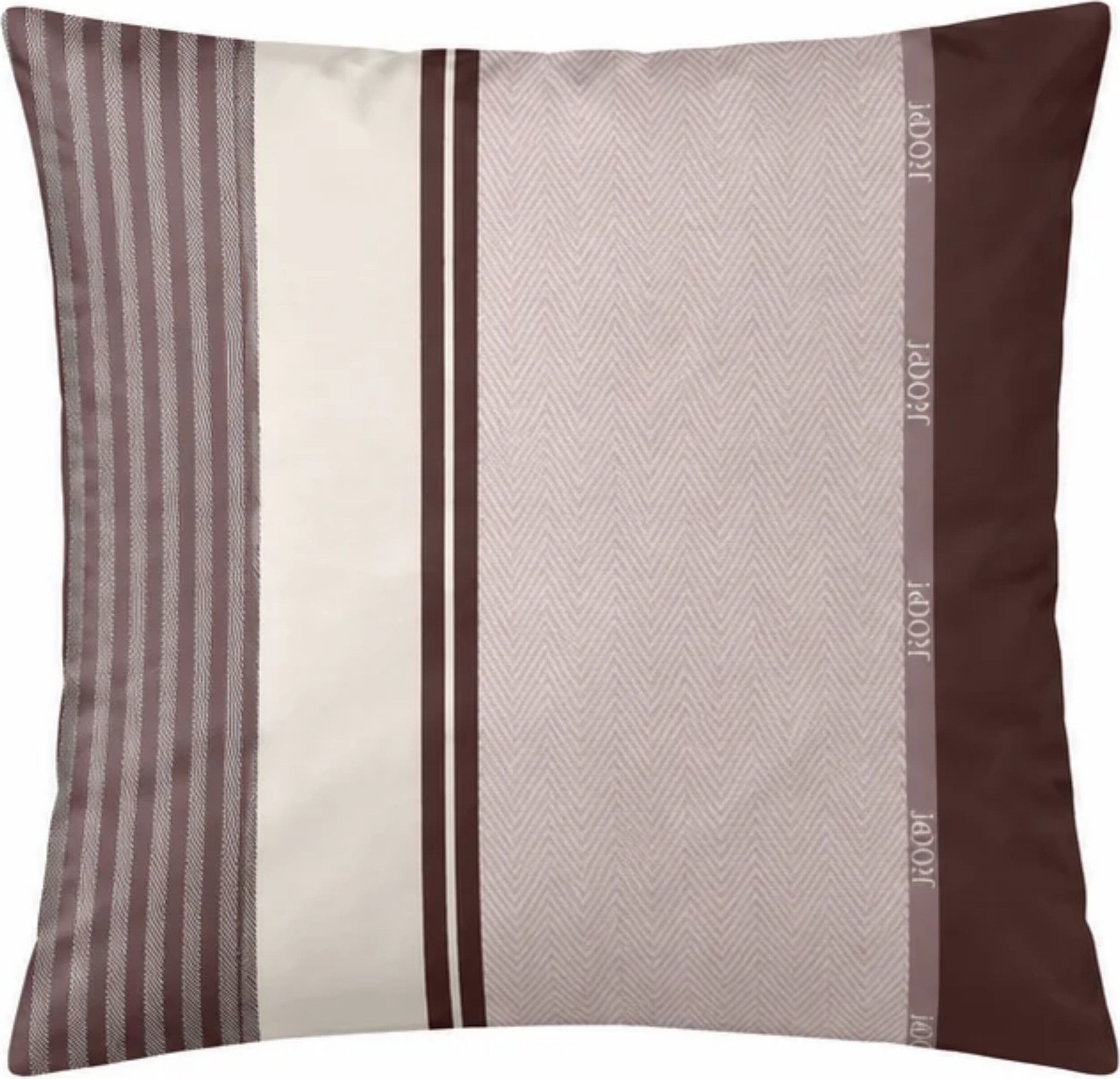 Herringbone Stripes Kissenbezug 80 x 80 cm, Rose, Mako-Satin