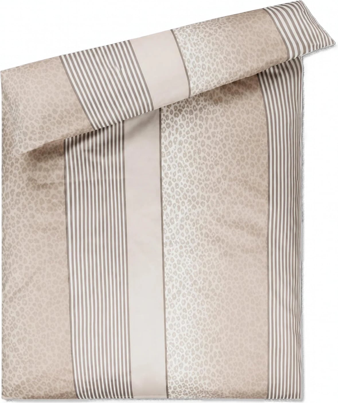 Leo Bettdeckenbezug 135 x 200 cm, cream, Mako-Satin