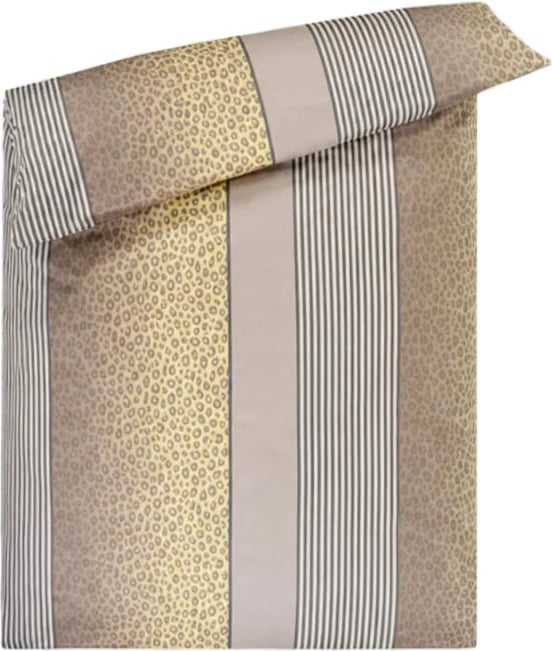 Leo Bettdeckenbezug 135 x 200 cm, Vanilla, aus Mako-Satin