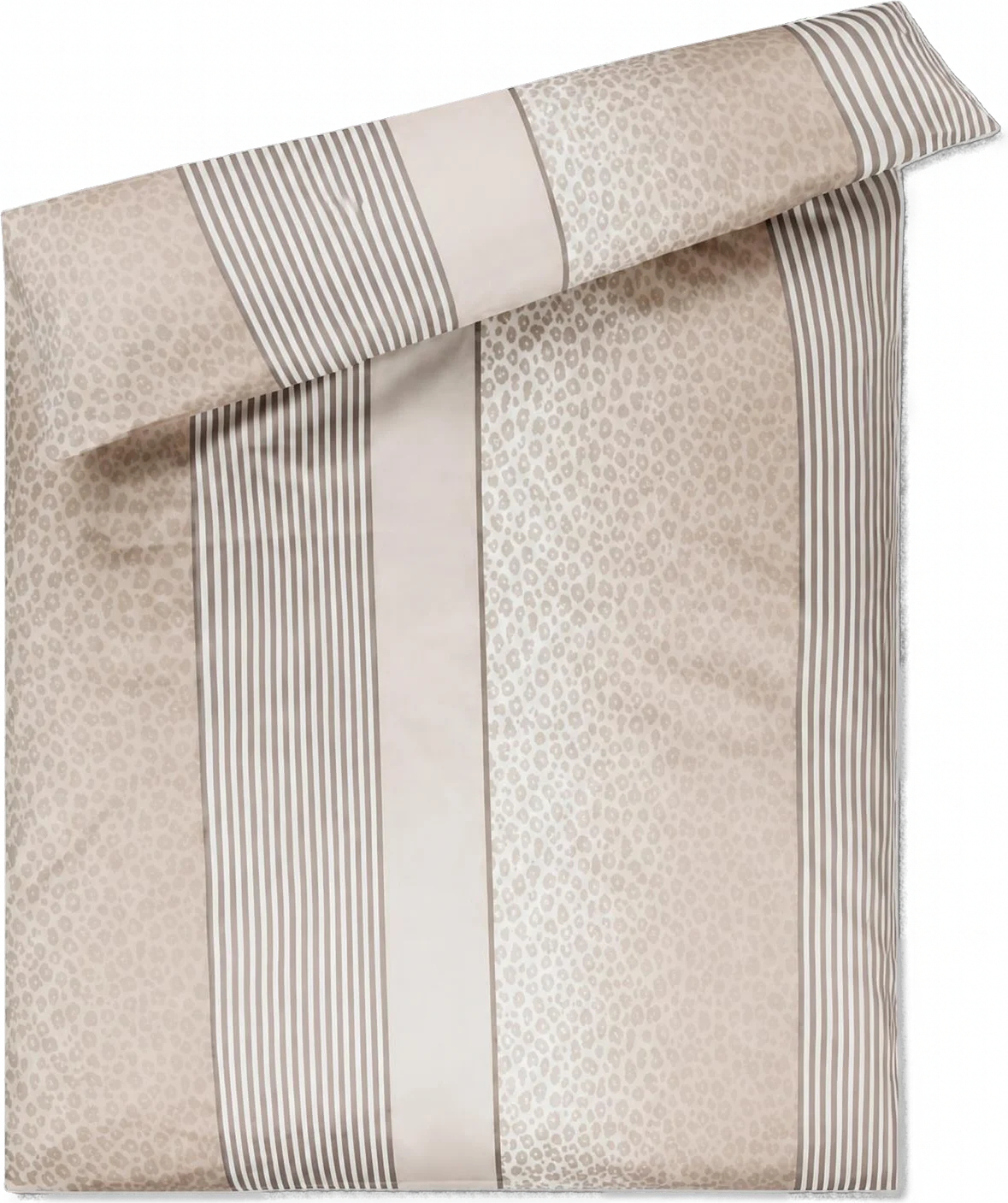 Leo Bettdeckenbezug 155 x 220 cm, cream, Mako-Satin