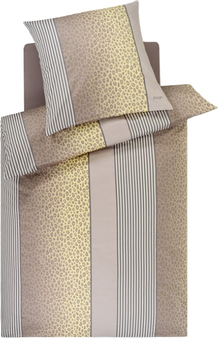 Leo Bettwäsche 155 x 220 cm Vanilla aus Mako-Satin mit Kissenbezug 80 x 80 cm