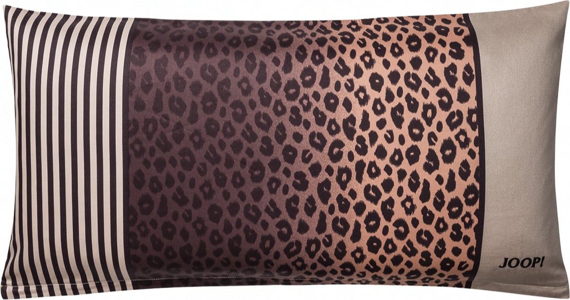 Leo Kissenbezug 40 x 80 cm, taupe, Satin-Baumwolle