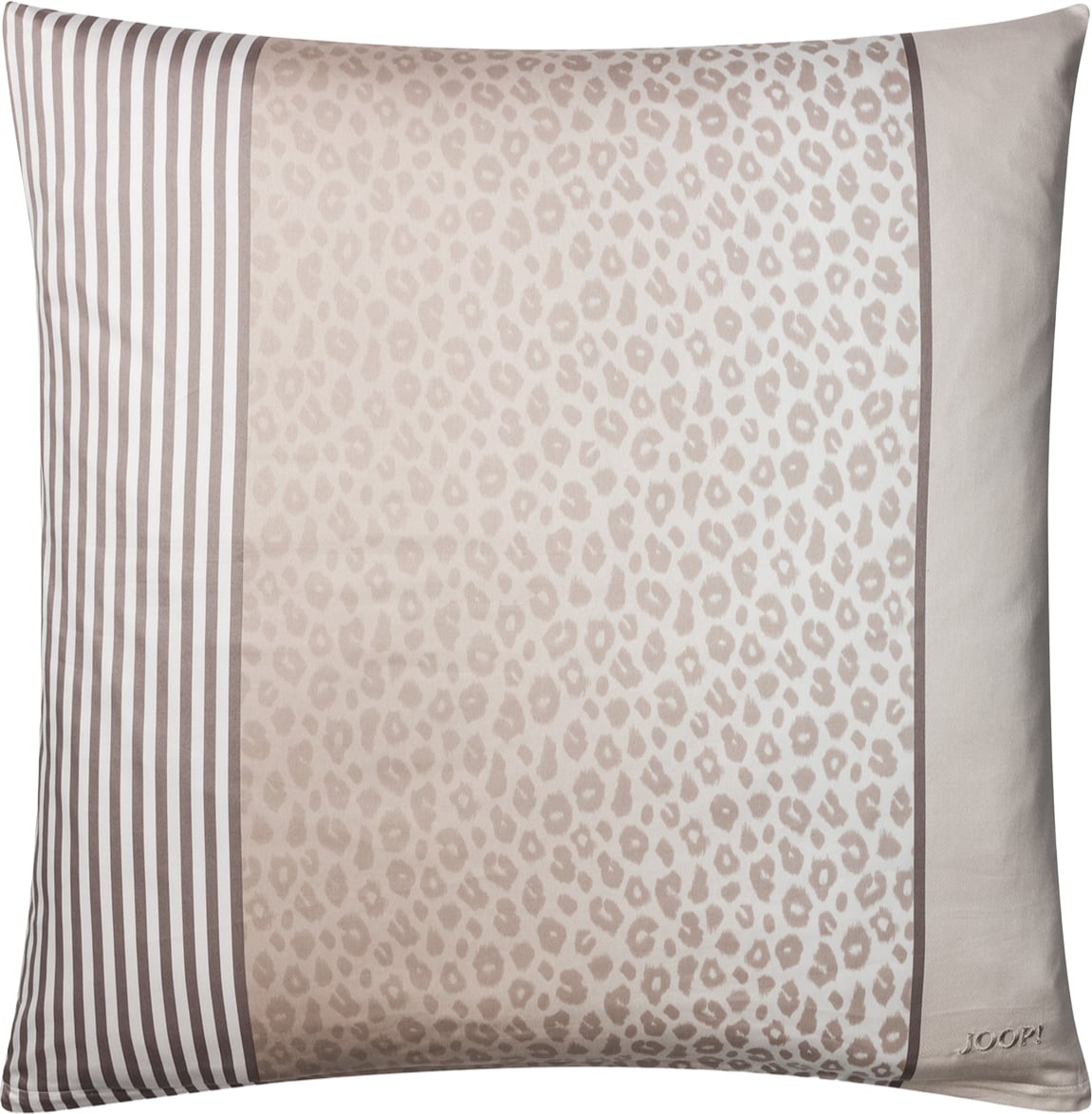Leo Kissenbezug 80 x 80 cm, cream, Satinstoff aus Baumwolle