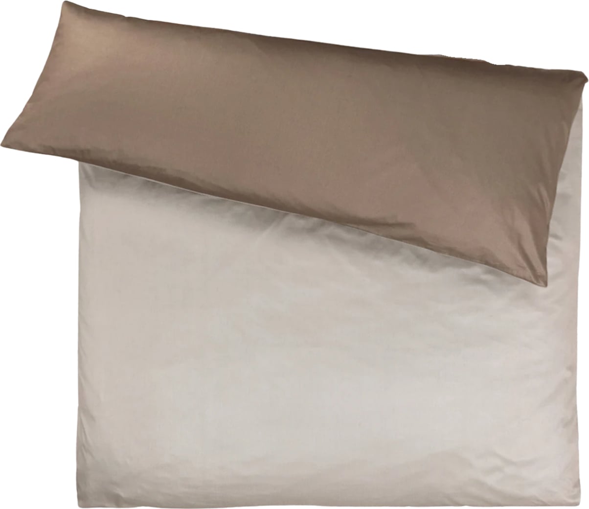 Micro Pattern Bettdeckenbezug 155 x 220 cm, walnussbraun, Mako-Satin