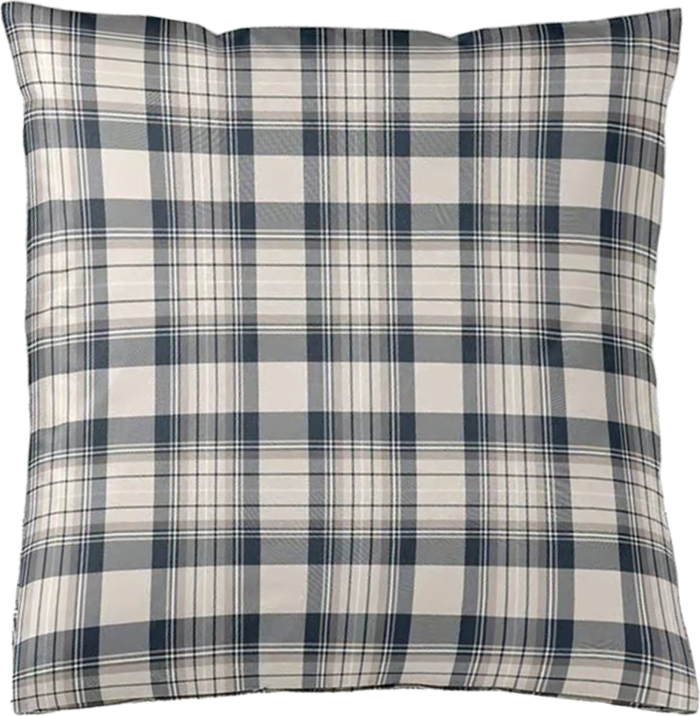 Soft Frames Kissenbezug 80 x 80 cm, blau, Flanell-Baumwolle