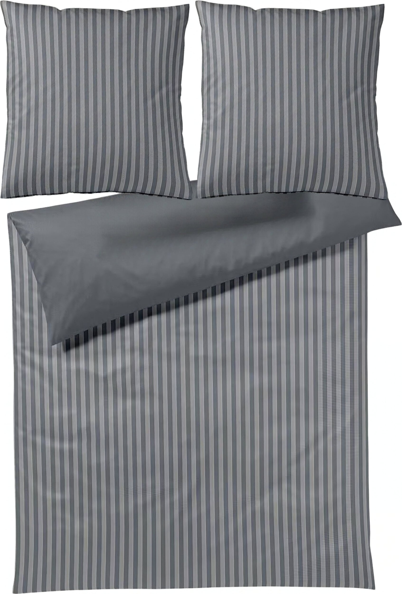 Soft Lines Bettwäsche 200 x 220 cm, blau, Flanell-Baumwolle, mit 2 Kissenbezügen 70 x 90 cm