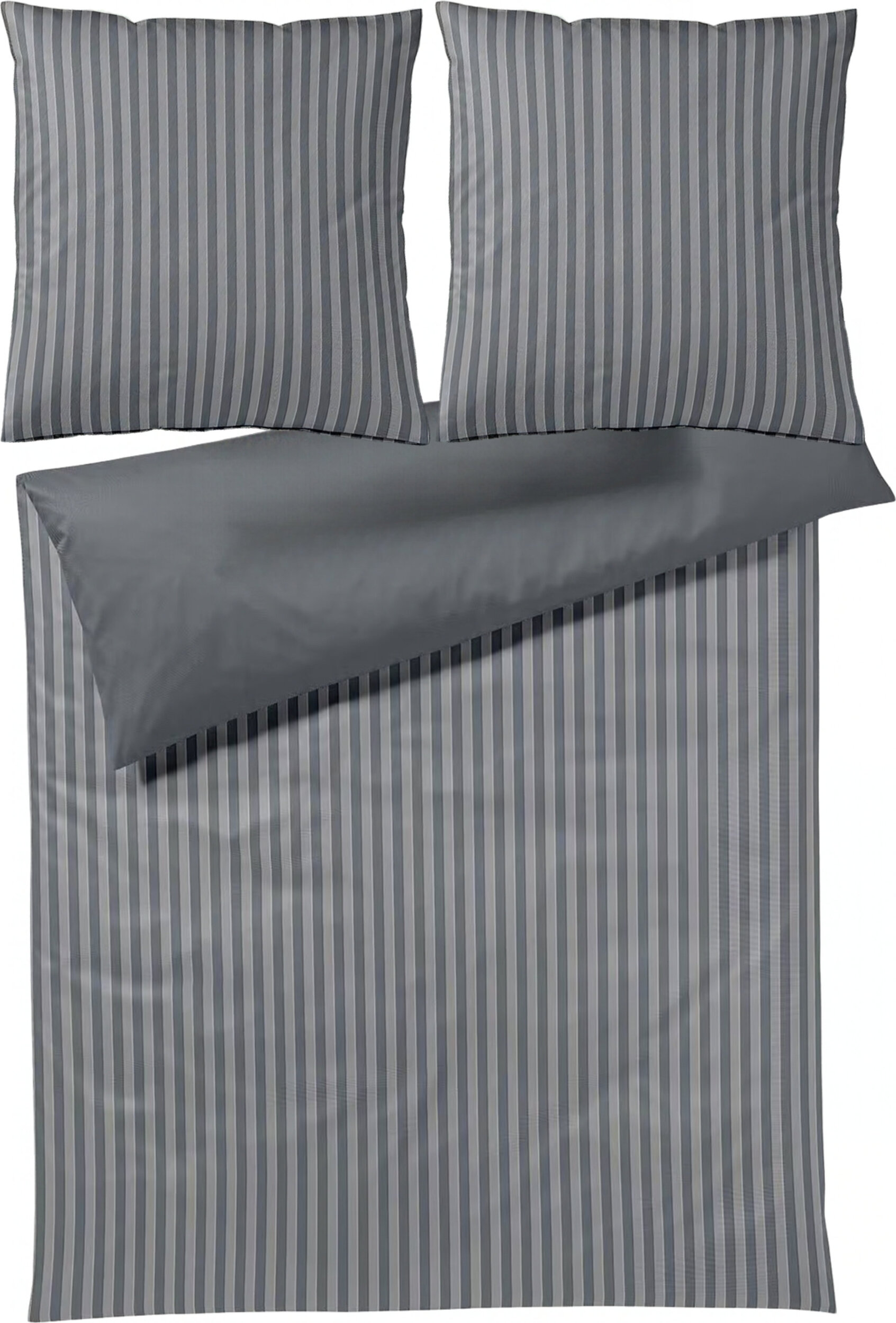 Soft Lines Bettwäsche 200 x 220 cm, blau, Flanell-Baumwolle, mit 2 Kissenbezügen 80 x 80 cm