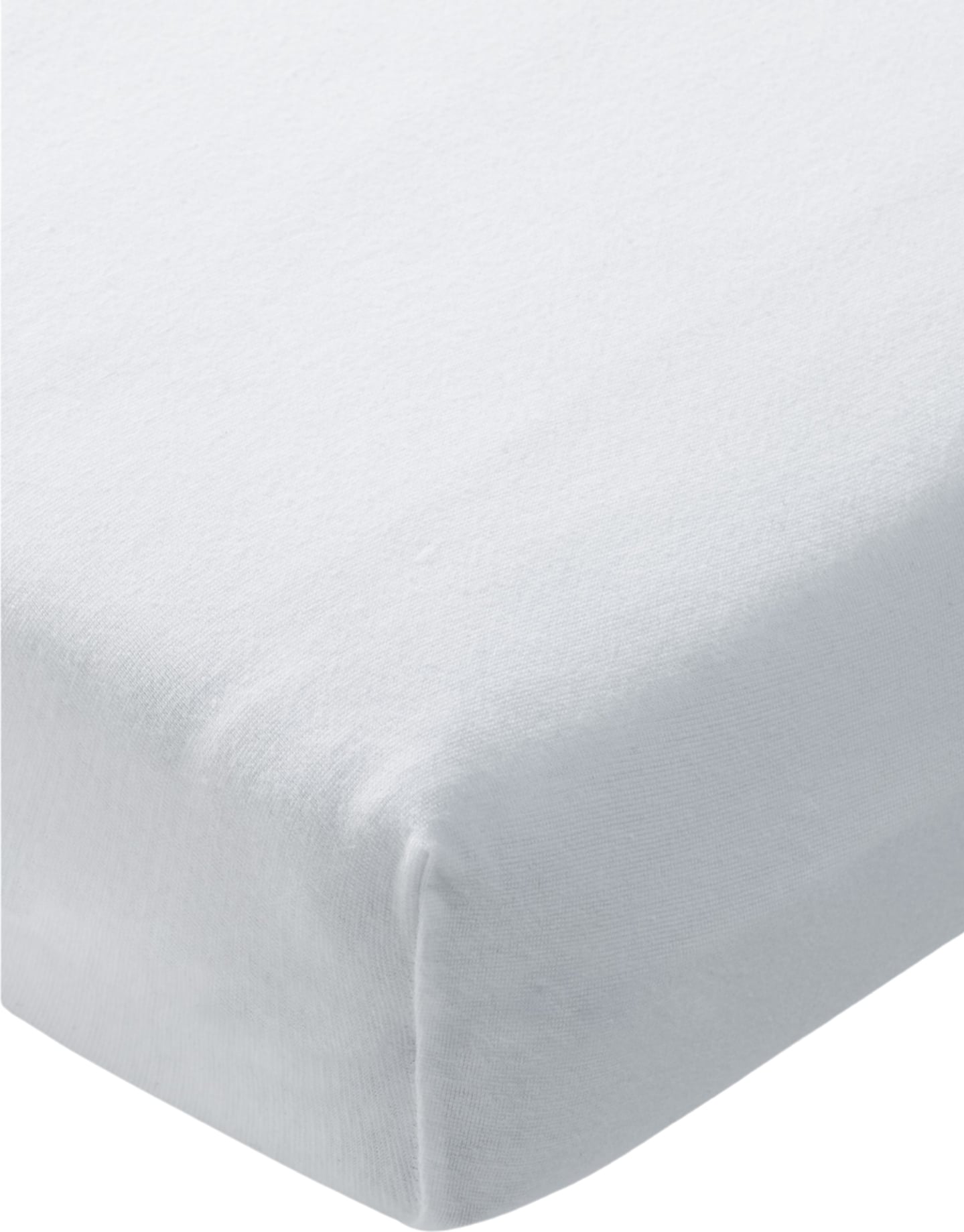 Uni Spannbettlaken 180-200 x 200 cm, weiß, Baumwoll-Jersey